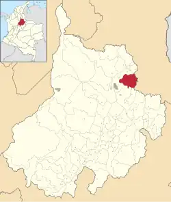 Location of the municipality and town of Tona, Santander in the Santander Department of Colombia.