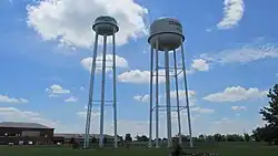 Water towers in Commercial Point