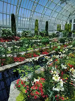 Close-up view of the Sunken Garden