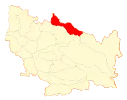 Map of the Ñiquén commune in the Ñuble Region