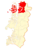 Location of Cisnes commune in the Aysén del General Carlos Ibáñez del Campo Region