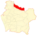 Location of Collipulli within the Araucanía Region