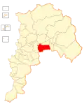 Location of the Llay-Llay commune in the Valparaíso Region