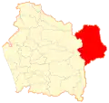 Location of the Lonquimay commune in the Araucanía Region