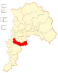 Map of the Quilpué commune in the Valparaíso Region