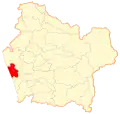 Map of Saavedra commune in Araucanía Region
