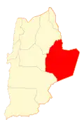 Map of San Pedro de Atacama commune in Antofagasta Region