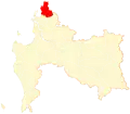 Location of the Tomé commune in Biobío Region