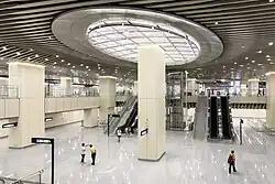 Attrium on the east side of the equipment level