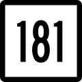 Route 181 marker