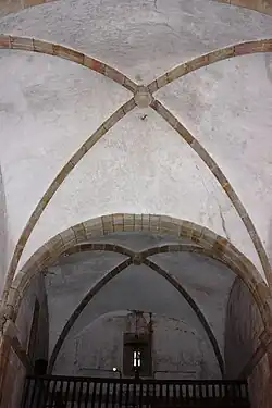 The first two sections with the choir in the back, raised