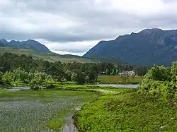 Coulin Lodge from Loch Coulin