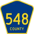 County Route 548 marker