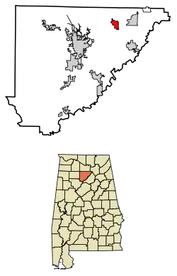 Location of Fairview in Cullman County, Alabama.