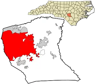 Location in Cumberland County and North Carolina
