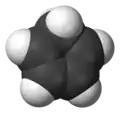 Spacefill model of cyclopentadiene