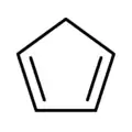Skeletal formula of cyclopentadiene