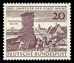 Postage Stamp by the Deutsche Bundespost (1962): 2000 year Celebrations of the City of Mainz