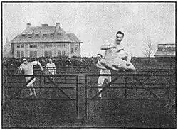 Image 21An early model of hurdling at the Detroit Athletic Club in 1888 (from Track and field)