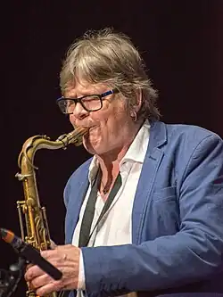 Collins performing with Dire Straits legacy in 2022