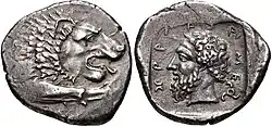 Coin of Mithrapata, c. 390-370 BC
