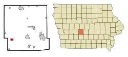 Location of Redfield, Iowa