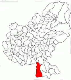 Location in Mureș County