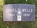 Daniel H. Wells's grave marker