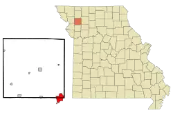 Location of Cameron, Missouri