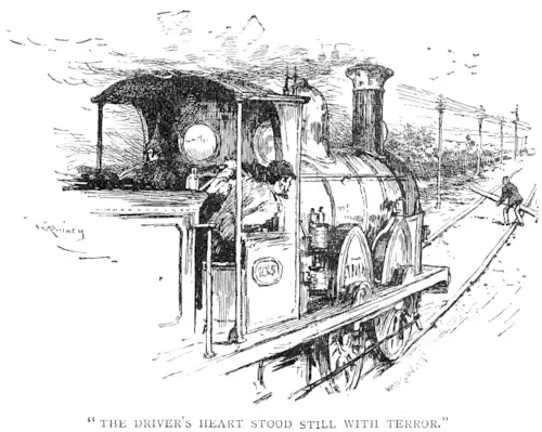 The train driver pulls the brake lever, but too late