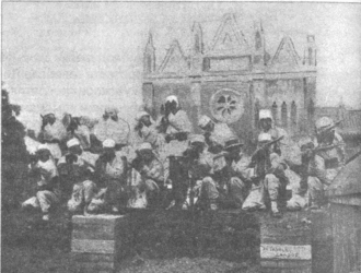 Defenders of the French Catholic church Beitang in Beijing, August 1900, after a two-month siege