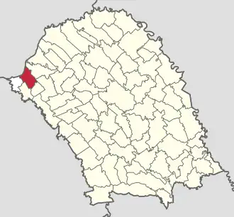 Location in Botoșani County