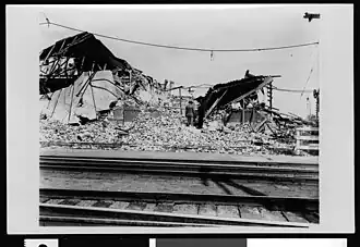 Destroyed building in Huntington Park