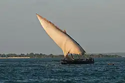 A small dhow in Zanzibar