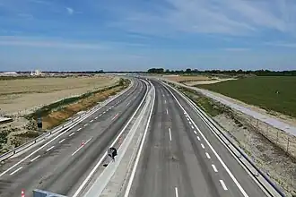 Almost finished motorway D4 in May 2020