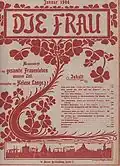 Die Frau magazine, January 1906, published by the feminist umbrella organization Bund Deutscher Frauenvereine (BDF)