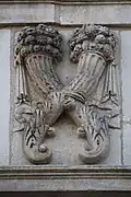Renaissance cornucopia on the Maison des Cariatides, Dijon, France, unknown architect or sculptor, c.1550-1600[6]