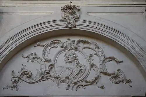 Rococo medallion in the Chapelle des Élus, Dijon, France, designed by Jacques Gabriel, 1738–1739