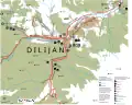 Map showing Jukhtak Vank in relation to Dilijan.