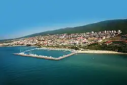 Sveti Vlas with the Dinevi Marina