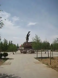 Dinosaur statue in Erenhot