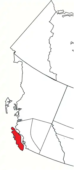 Location of the diocese within the Ecclesiastical Province of British Columbia and Yukon.