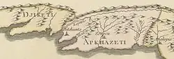 Djiketi and Apkhazeti, 1766 map.