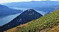 Columbia River and the top of Wind Mountain seen from the slopes of Dog Mountain