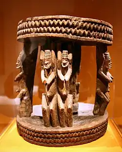 Stool; possibly late 19th to early 20th century; wood & pigment; National Museum of African Art (Washington D.C., U.S.)