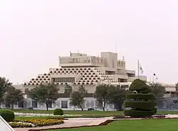 The post office building in Qatar sits located on the main Corniche street.