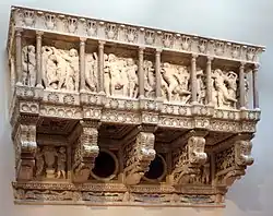 Columned organ balcony