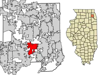 Location of Lisle in DuPage County, Illinois.