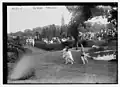 Photo of Isadora Duncan's dance troupe performing for the Italian war relief on June 25, 1918.[20]