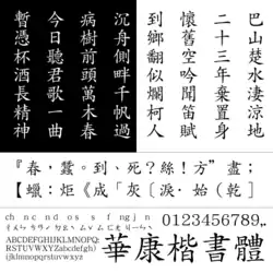 DynaFont Kaishuti (華康楷書體)